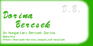 dorina bercsek business card